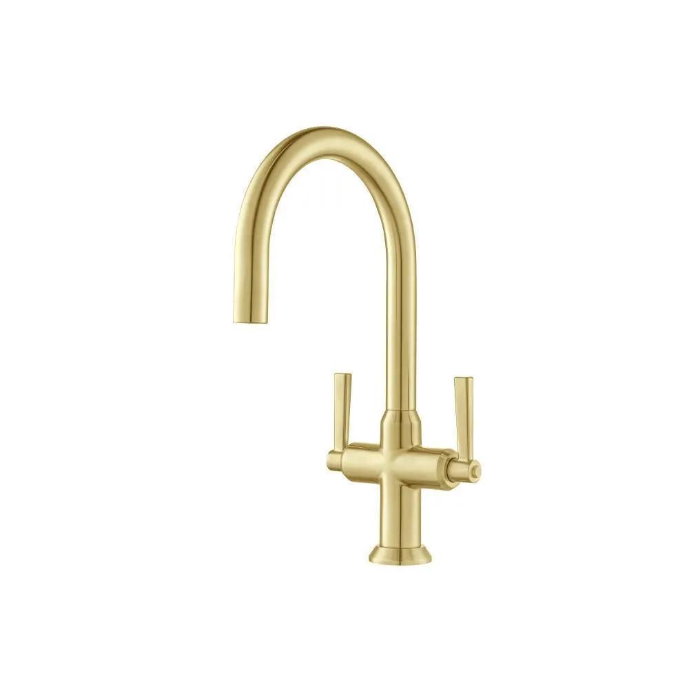 brushed gold pvd kitchen faucet