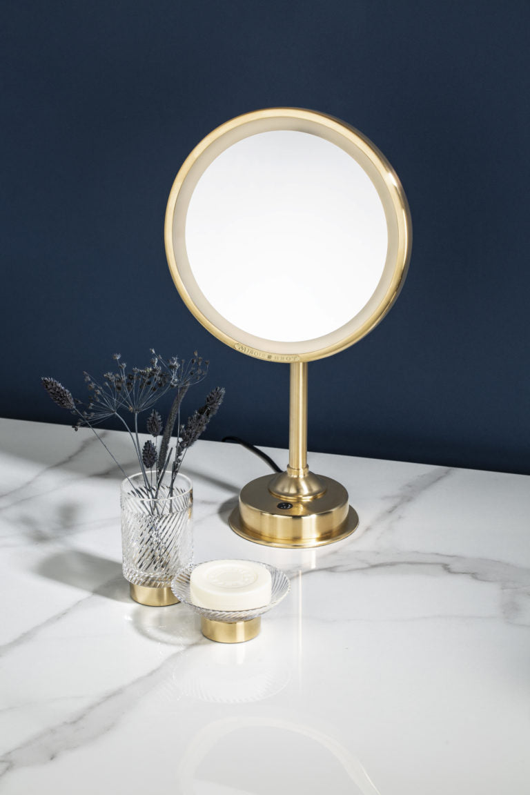 matte soft gold mirror