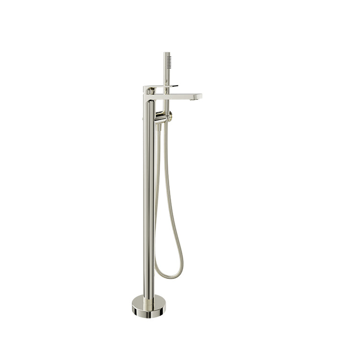 Baril Petite Floor-Mounted Tub Filler with Hand Shower