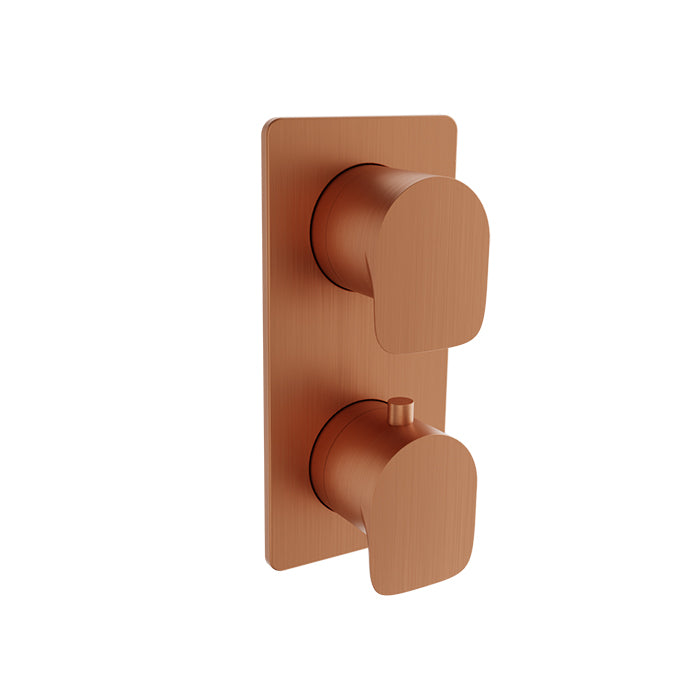 Baril Petite Complete Thermostatic Pressure Balanced Shower Control Valve with 3-Way Diverter - Shared Ports