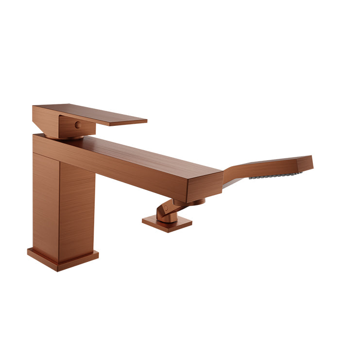 Baril Rec 2-Piece Deck Mount Tub Filler with Hand Shower