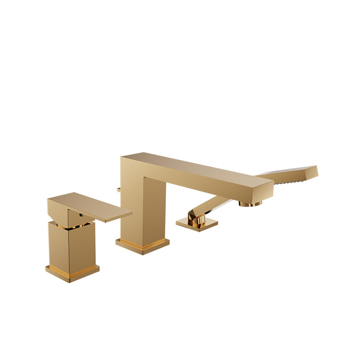 Baril Rec 3-Piece Deck Mount Tub Filler with Hand Shower