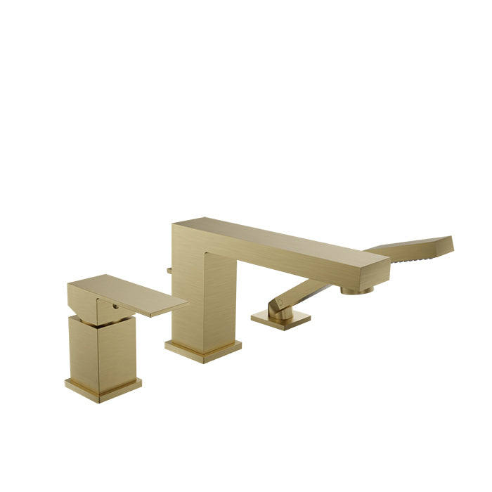 Baril Rec 3-Piece Deck Mount Tub Filler with Hand Shower