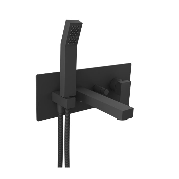 Baril Rec Wall Mounted Tub Faucet with Hand Shower