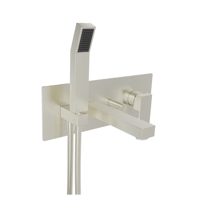 Baril Rec Wall Mounted Tub Faucet with Hand Shower