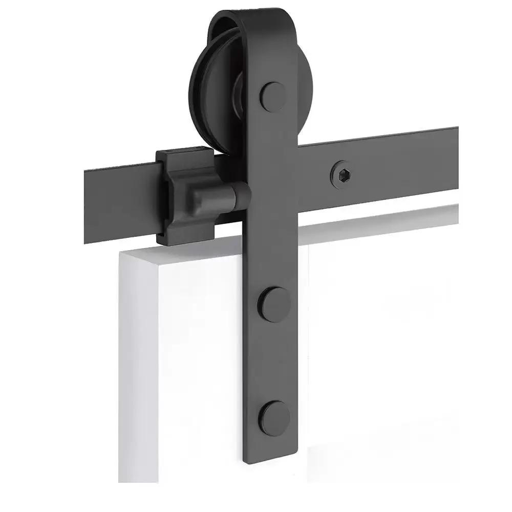 Emtek Classic Face Mount Track with Solid Wheel and Flat Fastener by Emtek