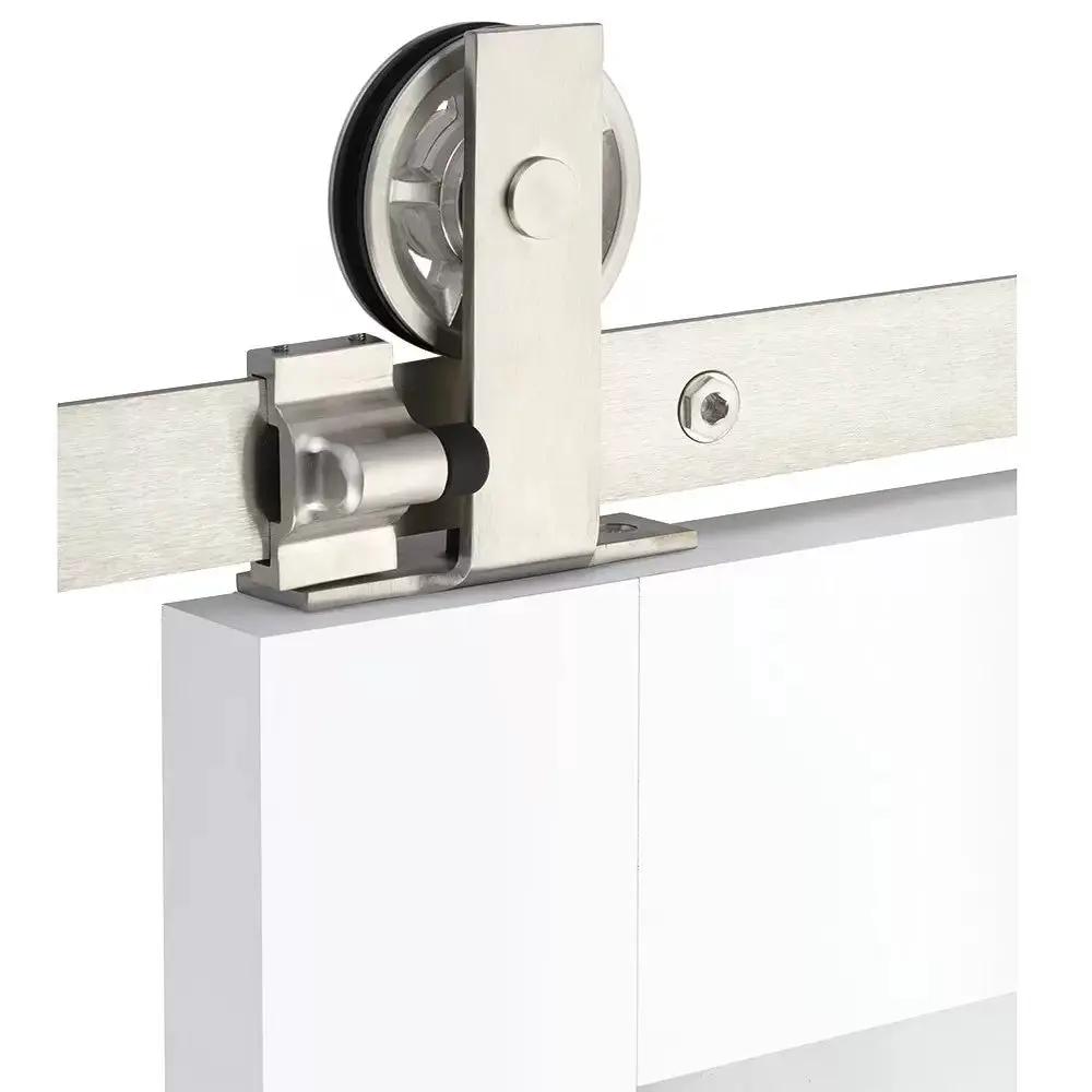 brushed stainless steel top mount track