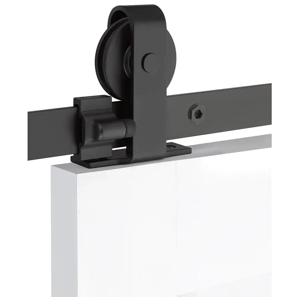 Emtek Classic Top Mount Track with Solid Wheel and Classic Fastener by Emtek