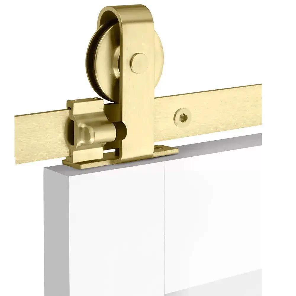 Emtek Classic Top Mount Track with Solid Wheel and Flat Fastener by Emtek