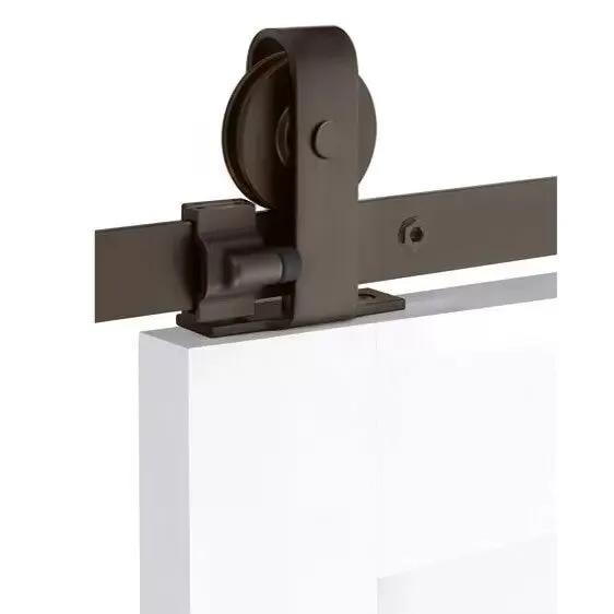 Emtek Classic Top Mount Track with Solid Wheel and Classic Fastener by Emtek