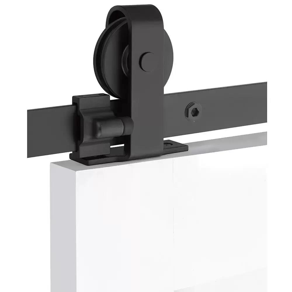 Emtek Classic Top Mount Track with Solid Wheel and Classic Fastener by Emtek