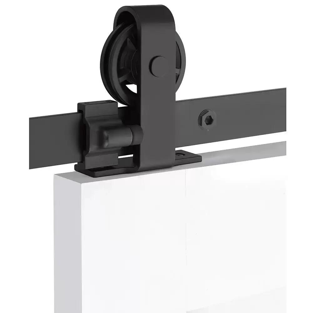 Emtek Classic Top Mount Track with Spoked Wheel and Classic Fastener by Emtek