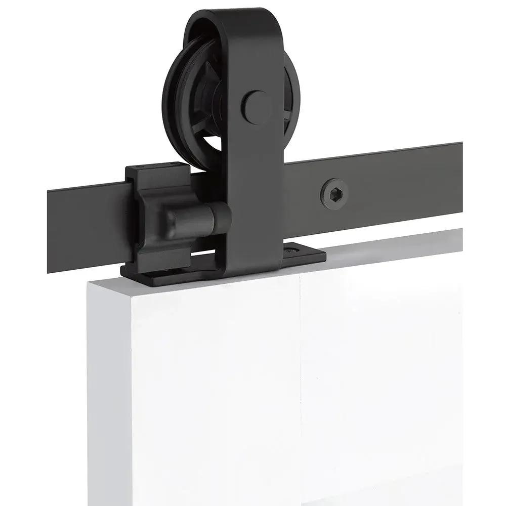 Emtek Classic Top Mount Track with Spoked Wheel and Flat Fastener by Emtek