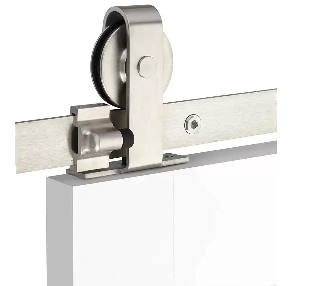 brushed stainless steel top mount track