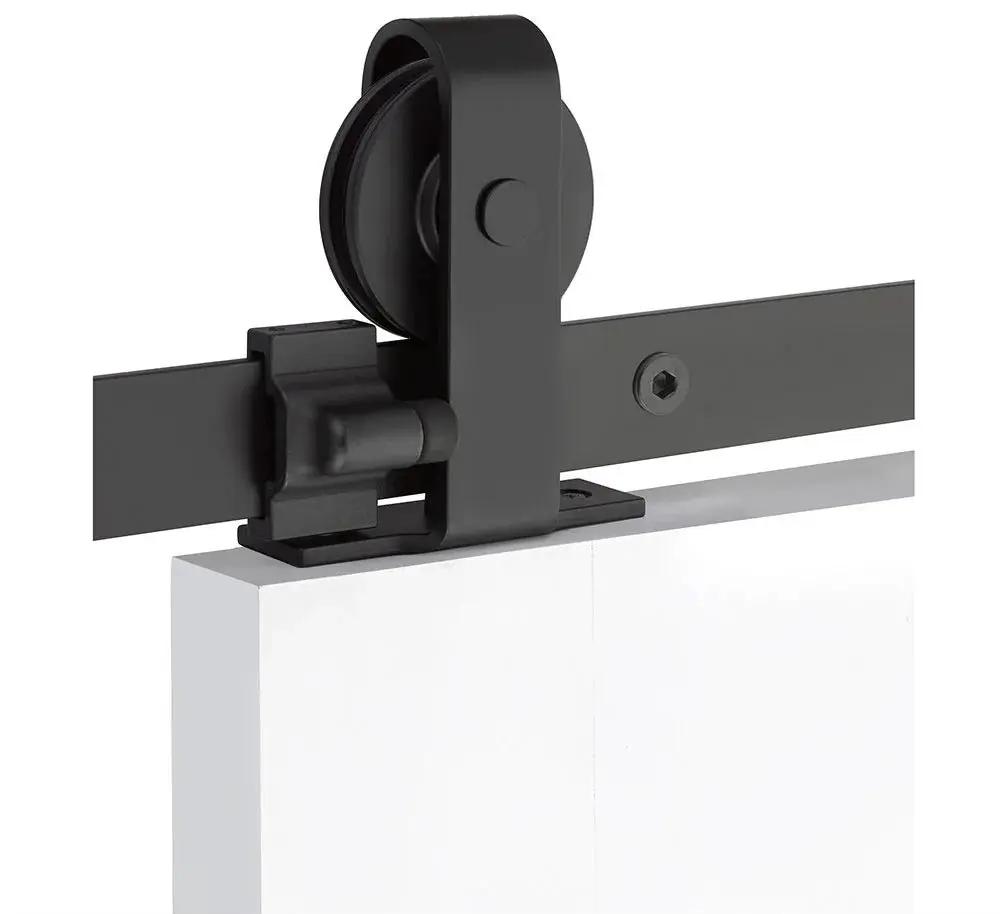 Emtek Classic Top Mount Track with Solid Wheel and Flat Fastener for Double Doors by Emtek