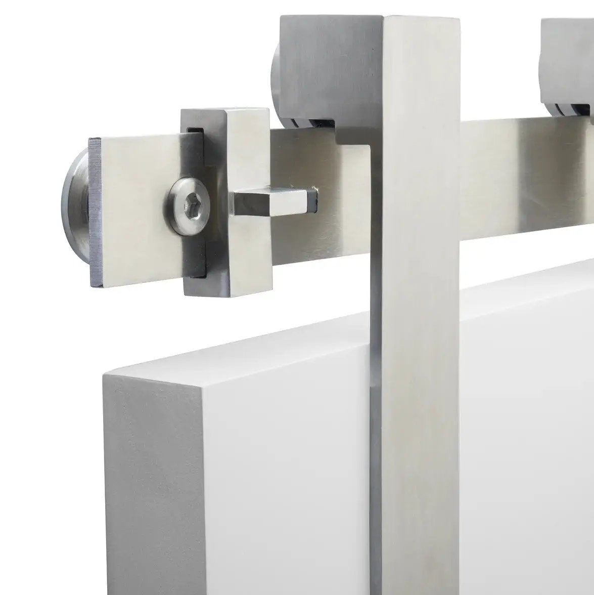 brushed stainless steel flat track