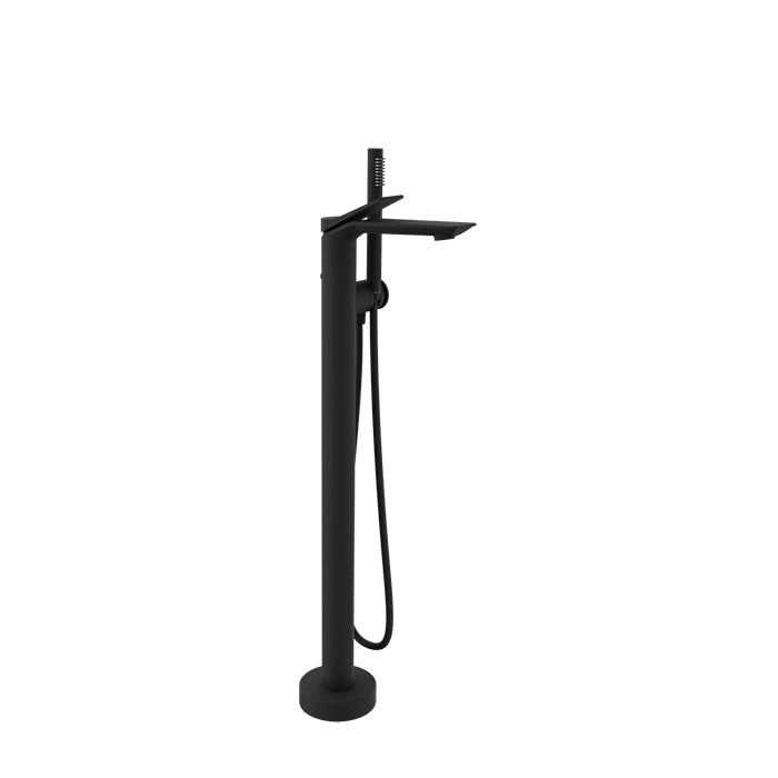 Baril Profile Floor-Mounted Tub Filler with Hand Shower