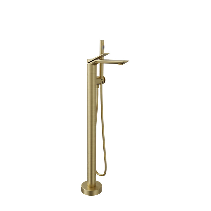 Baril Profile Floor-Mounted Tub Filler with Hand Shower