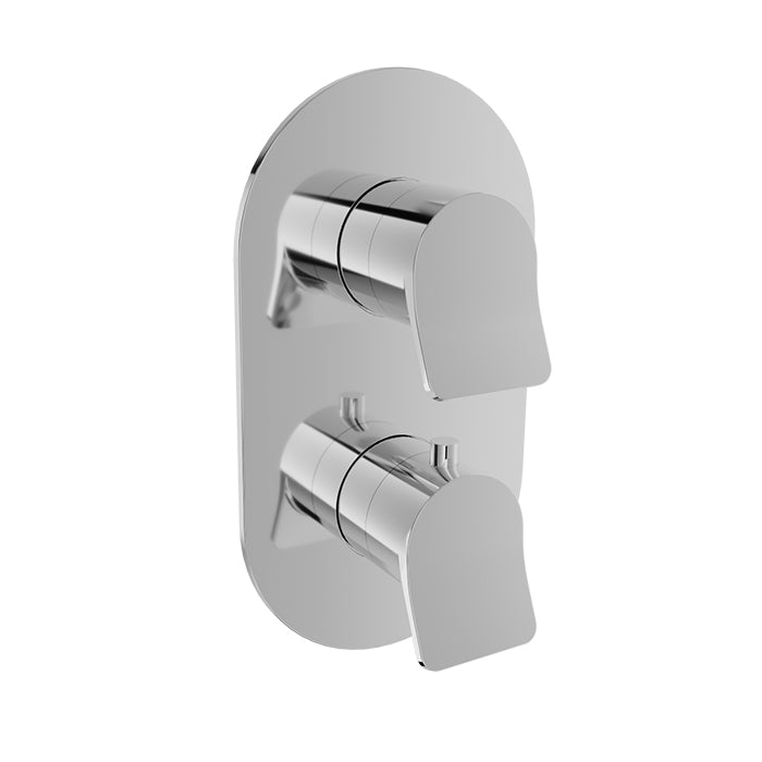 chrome thermostatic shower valve