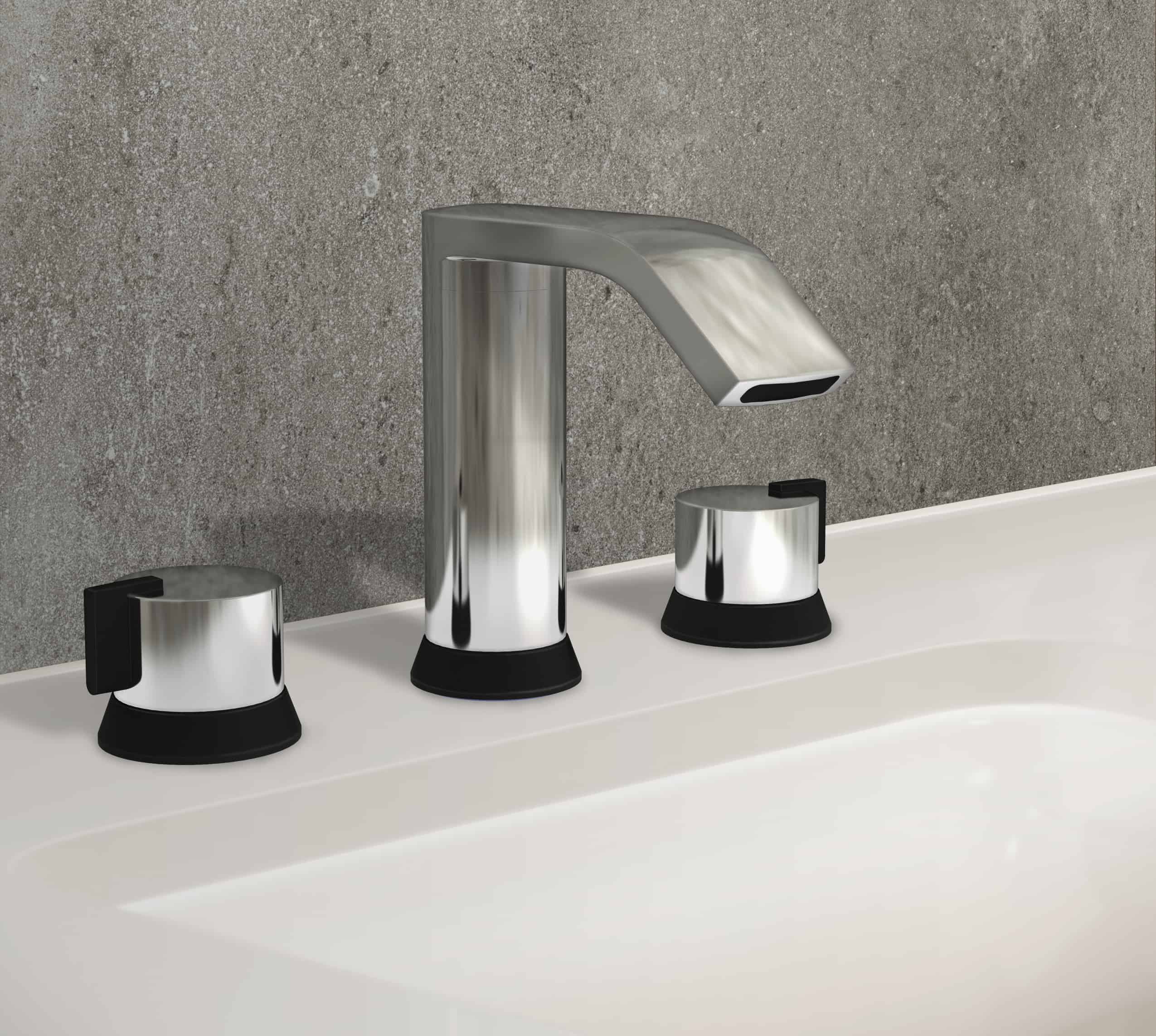 chrome/smokey faucet
