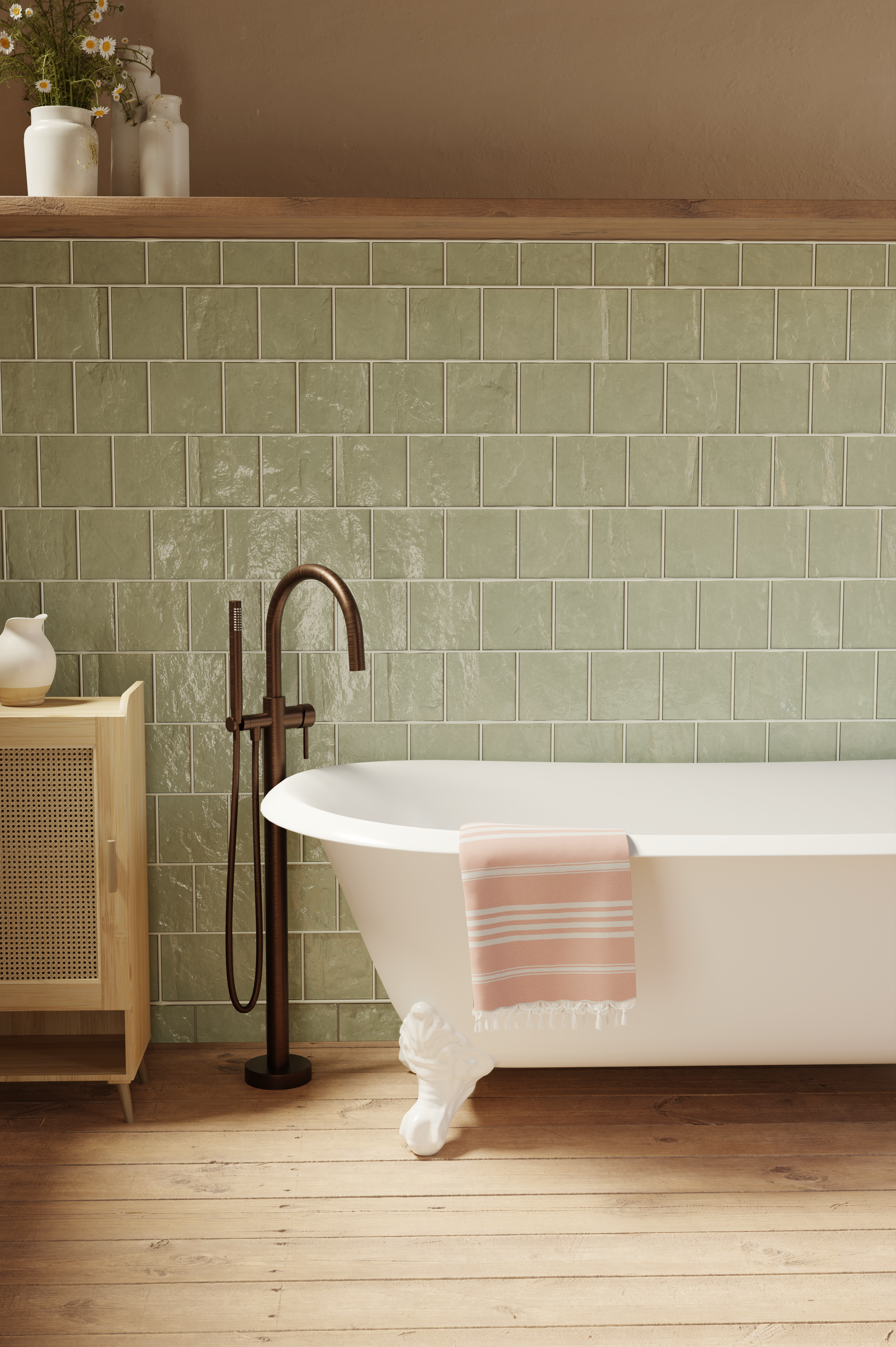 venetian bronze tub filler