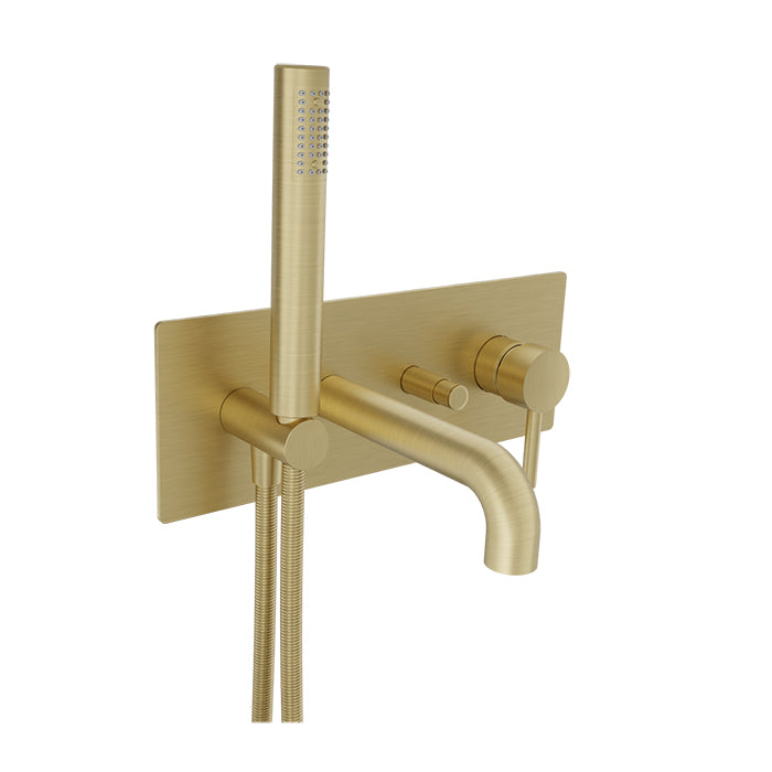 Baril Zip Pressure Balanced Wall Mounted Tub Faucet with Hand Shower