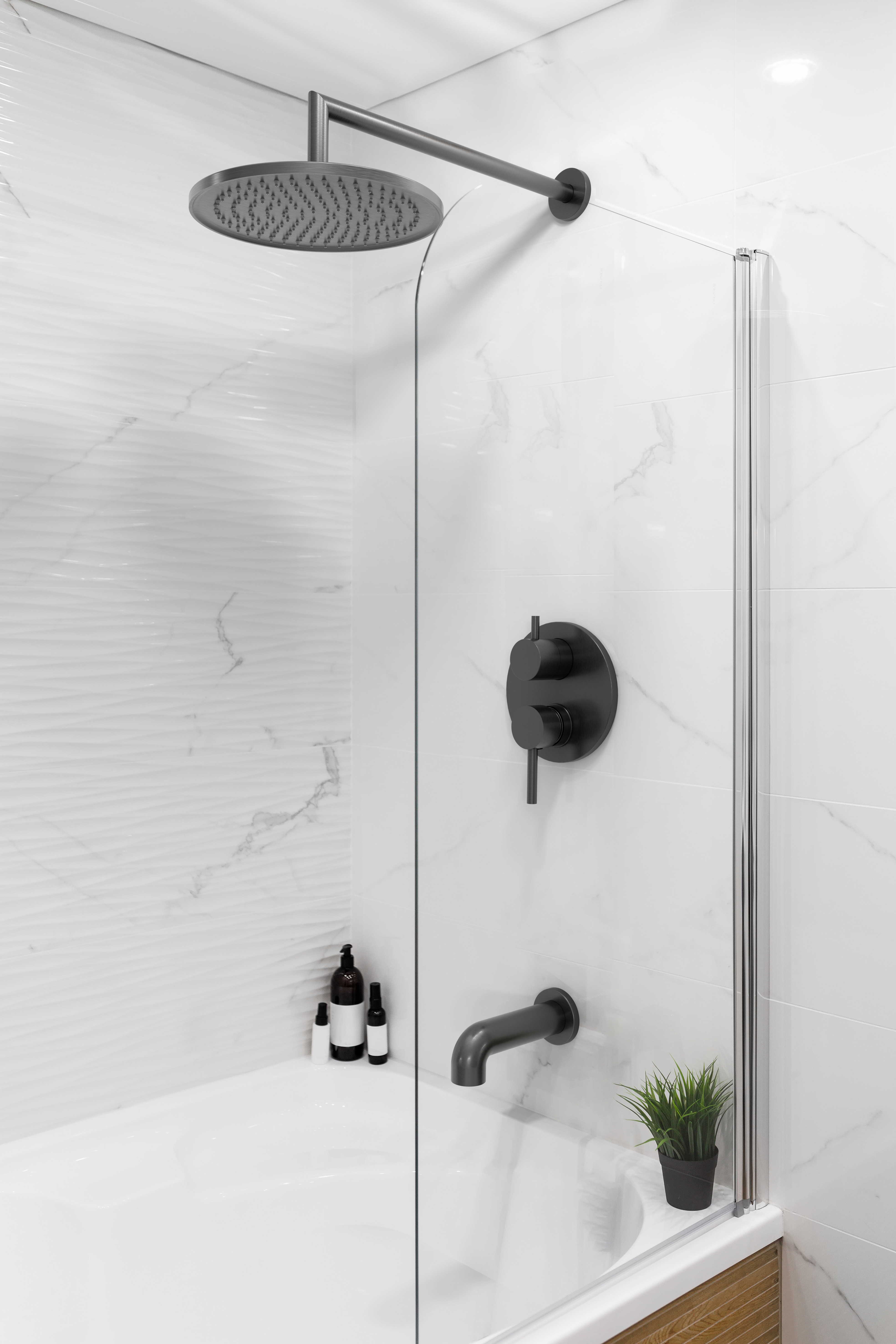 matte black shower valve