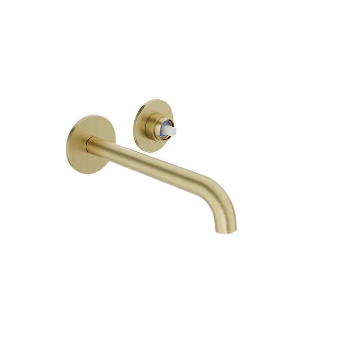 Baril Air Single Lever Wall Mounted Lavatory Faucet - Drain Not Included (Without Handle) by Baril