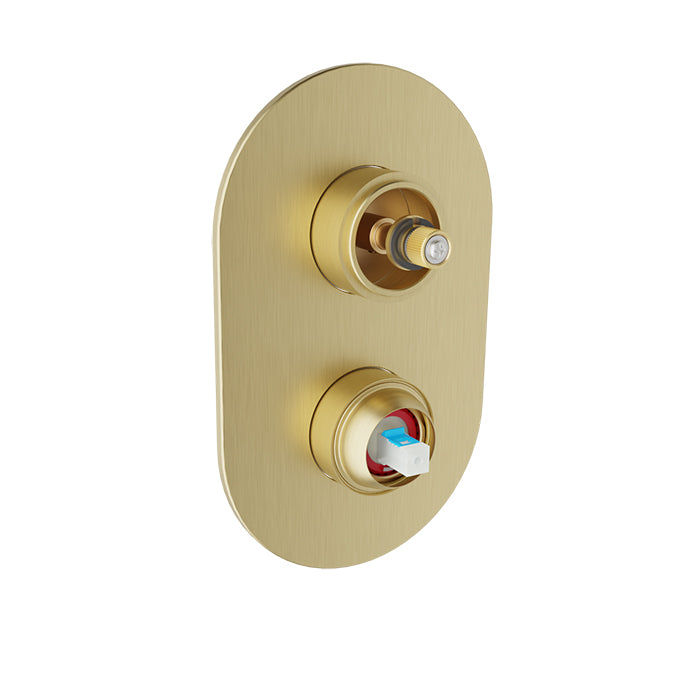 Baril Air Pressure Balanced Shower Control Valve with 2-Way Diverter without Handle - Non-Shared Port