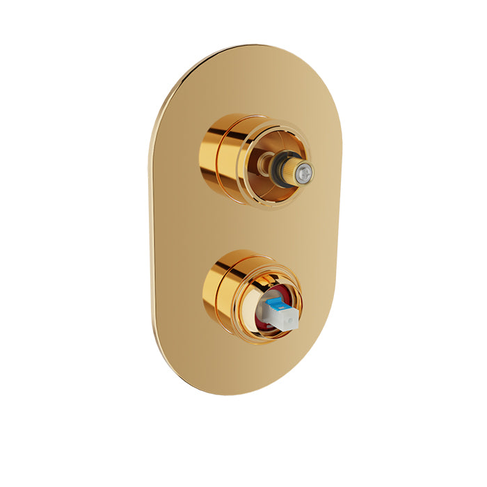 Baril Air Pressure Balanced Shower Control Valve with 3-Way Diverter without Handle - Shared Port