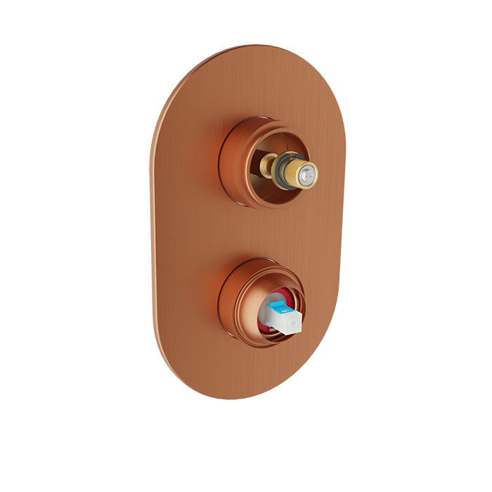 Baril Air Pressure Balanced Shower Control Valve with 3-Way Diverter without Handle - Non-Shared Port