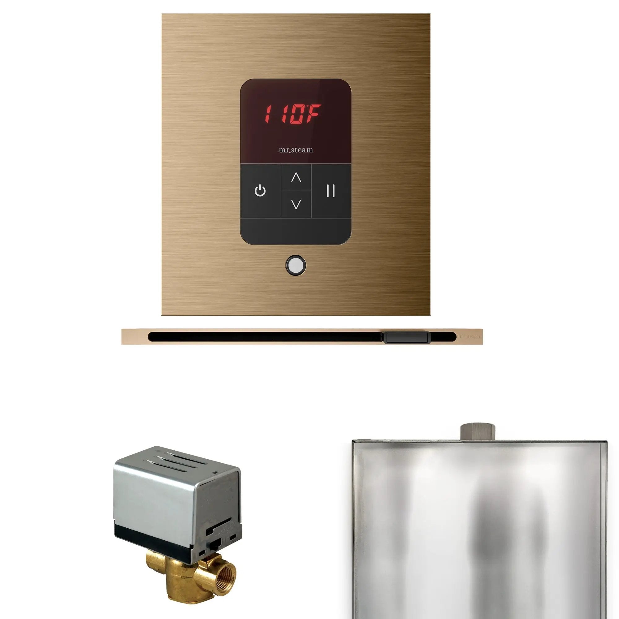 Mr Steam Basic Butler Steam Shower Control Package with Square iTempo Control and Linear Steamhead by Mr Steam