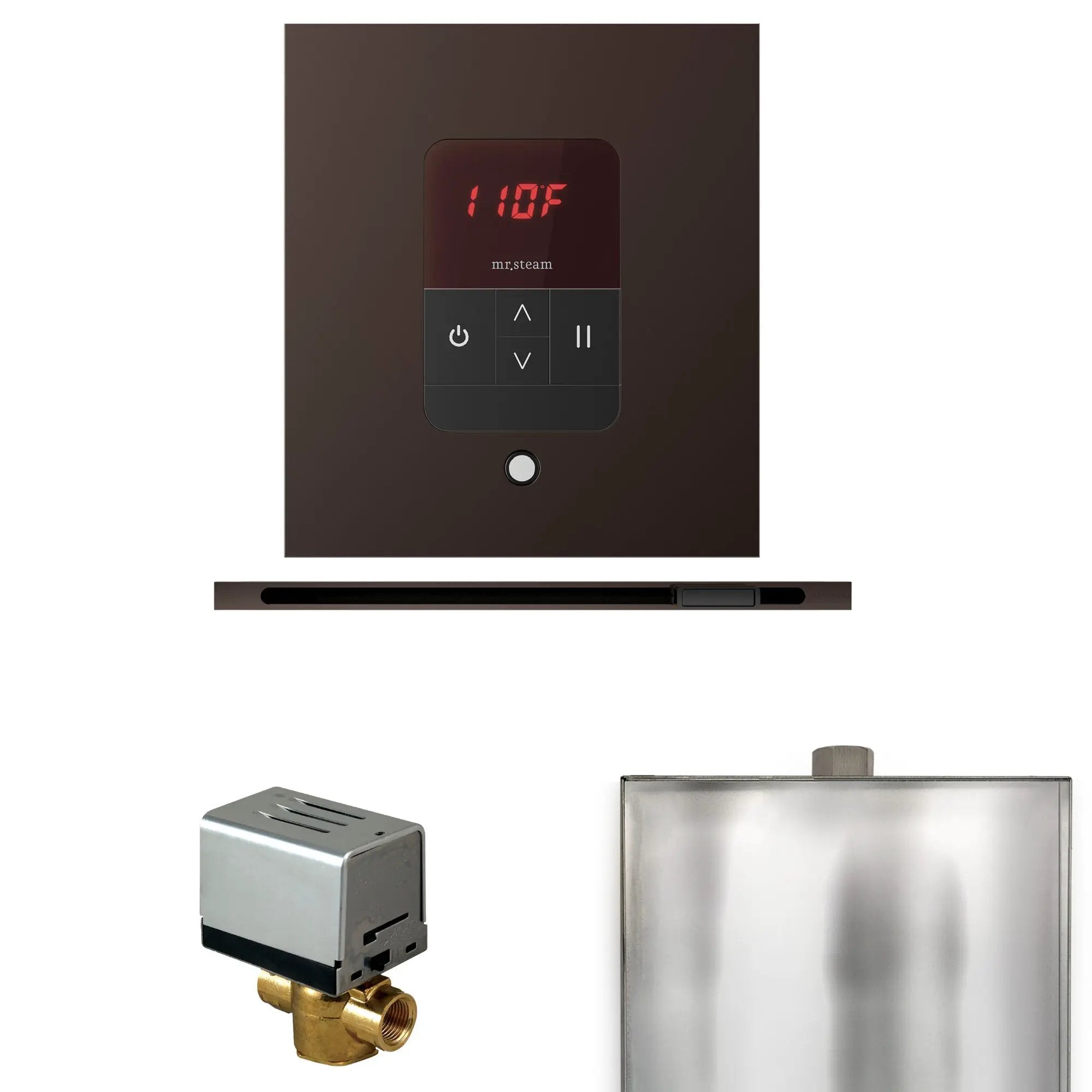 Mr Steam Basic Butler Steam Shower Control Package with Square iTempo Control and Linear Steamhead by Mr Steam