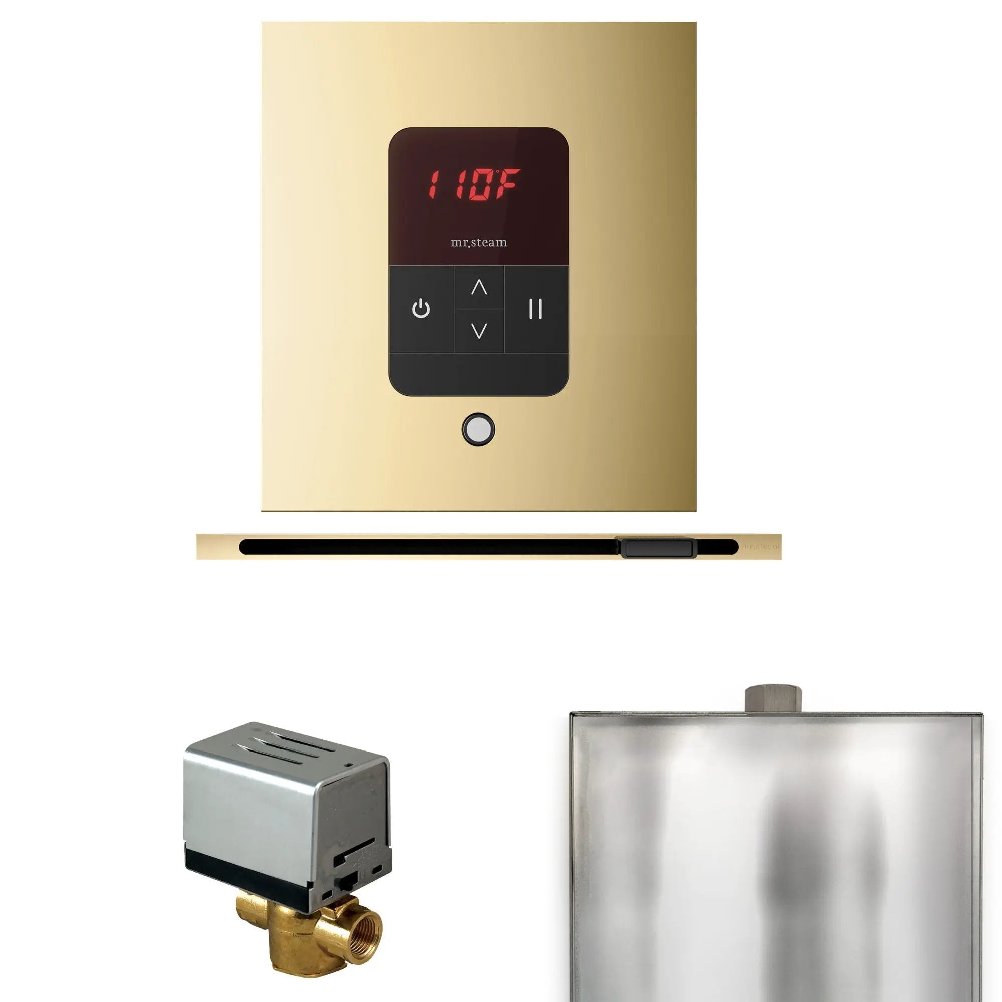 Mr Steam Basic Butler Steam Shower Control Package with Square iTempo Control and Linear Steamhead by Mr Steam
