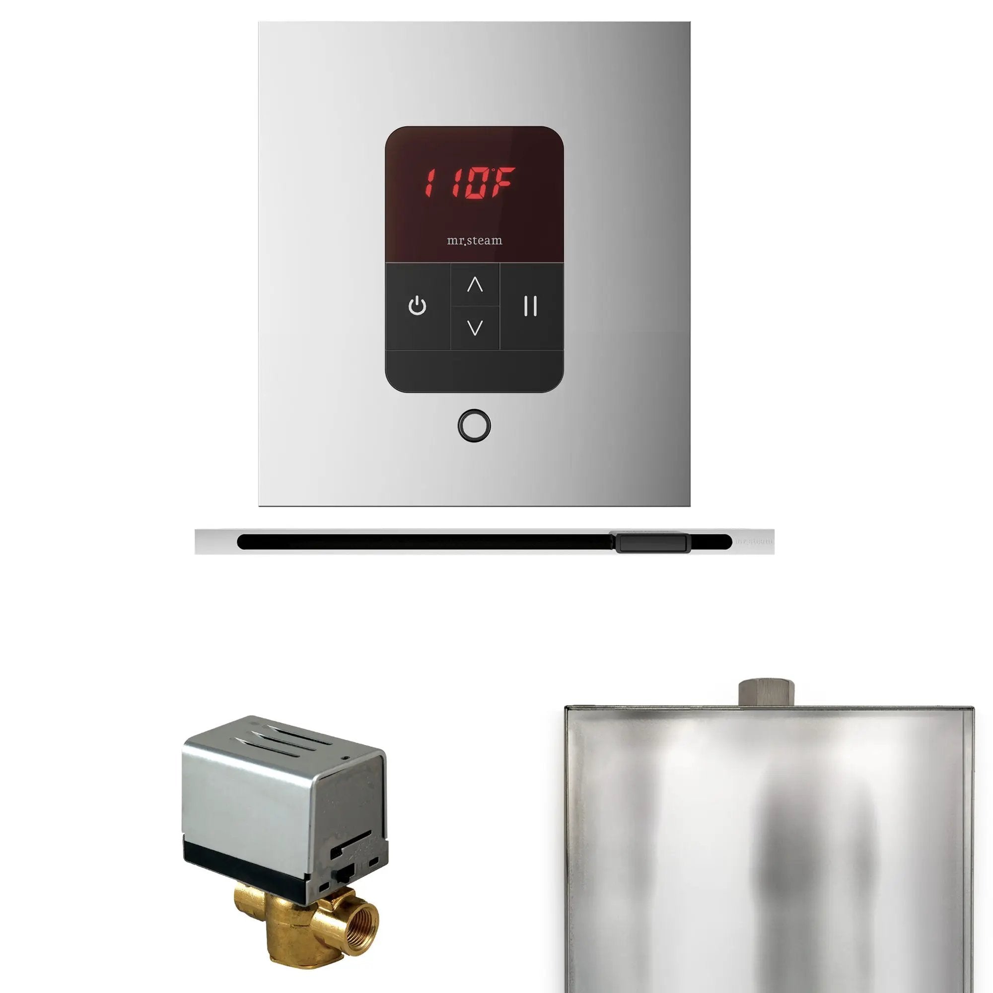 Mr Steam Basic Butler Steam Shower Control Package with Square iTempo Control and Linear Steamhead by Mr Steam