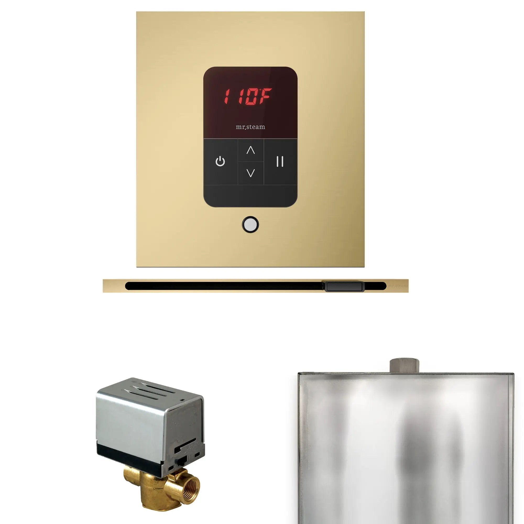 Mr Steam Basic Butler Steam Shower Control Package with Square iTempo Control and Linear Steamhead by Mr Steam