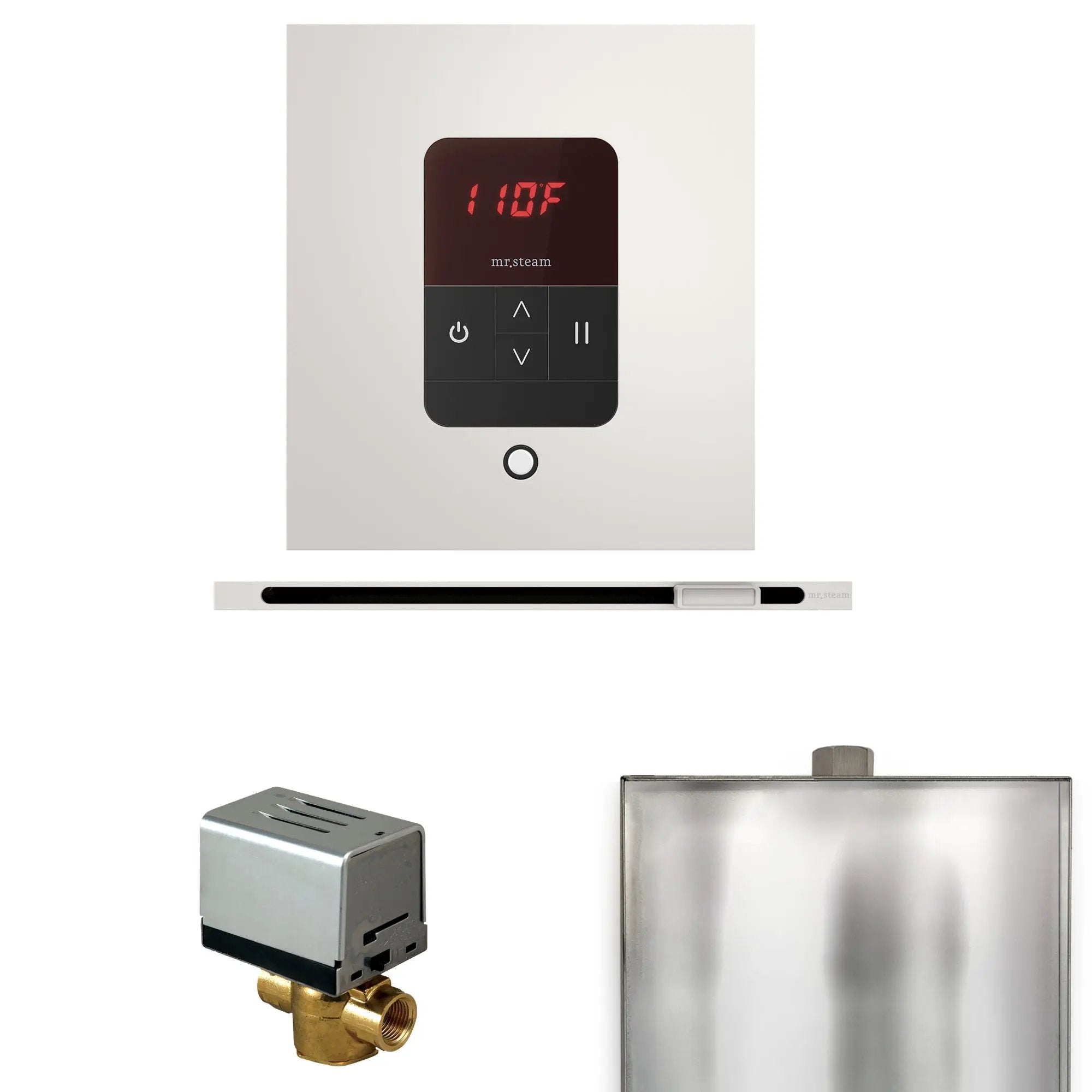 Mr Steam Basic Butler Steam Shower Control Package with Square iTempo Control and Linear Steamhead by Mr Steam