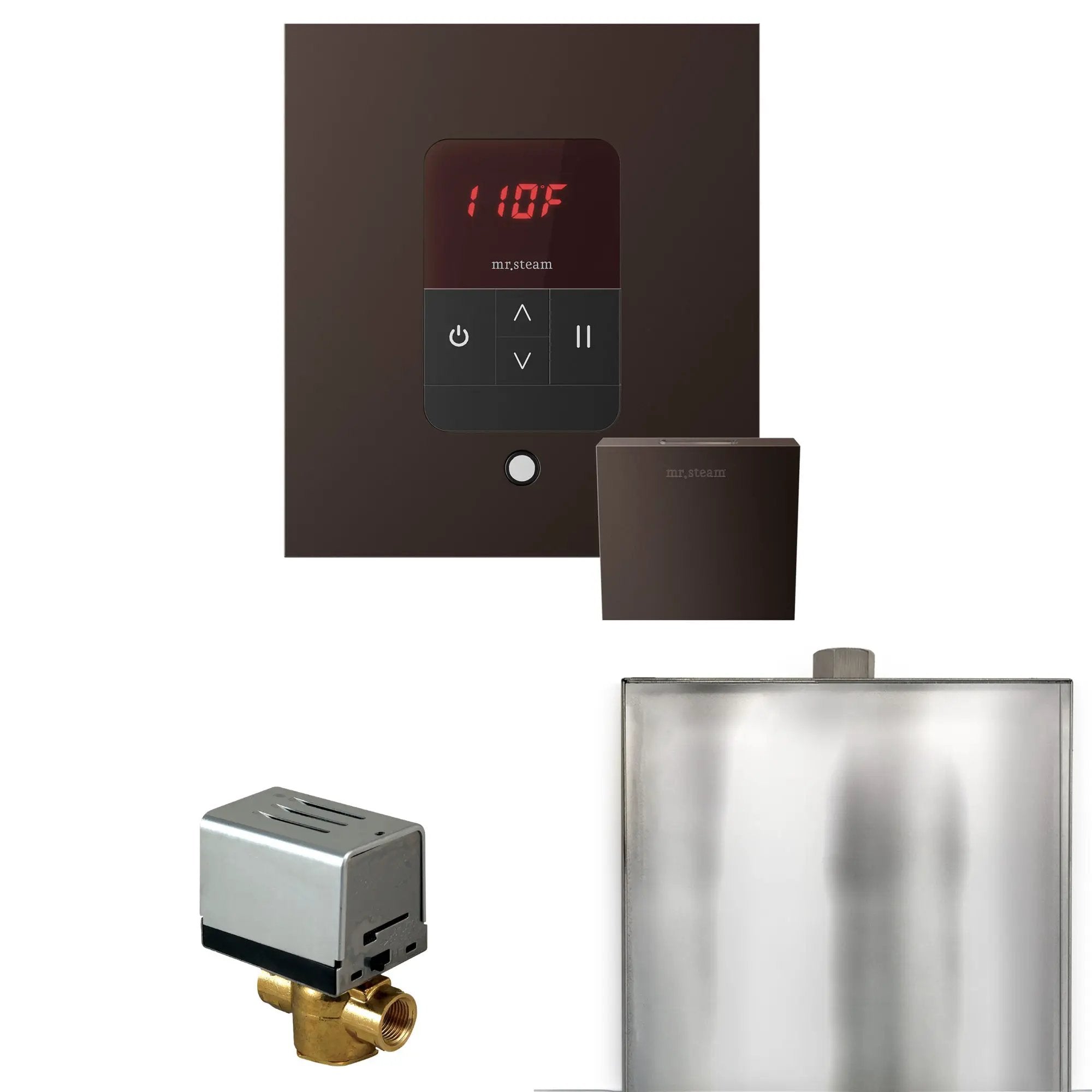 Mr Steam Basic Butler Steam Shower Control Package with Square iTempo Control and Steamhead by Mr Steam