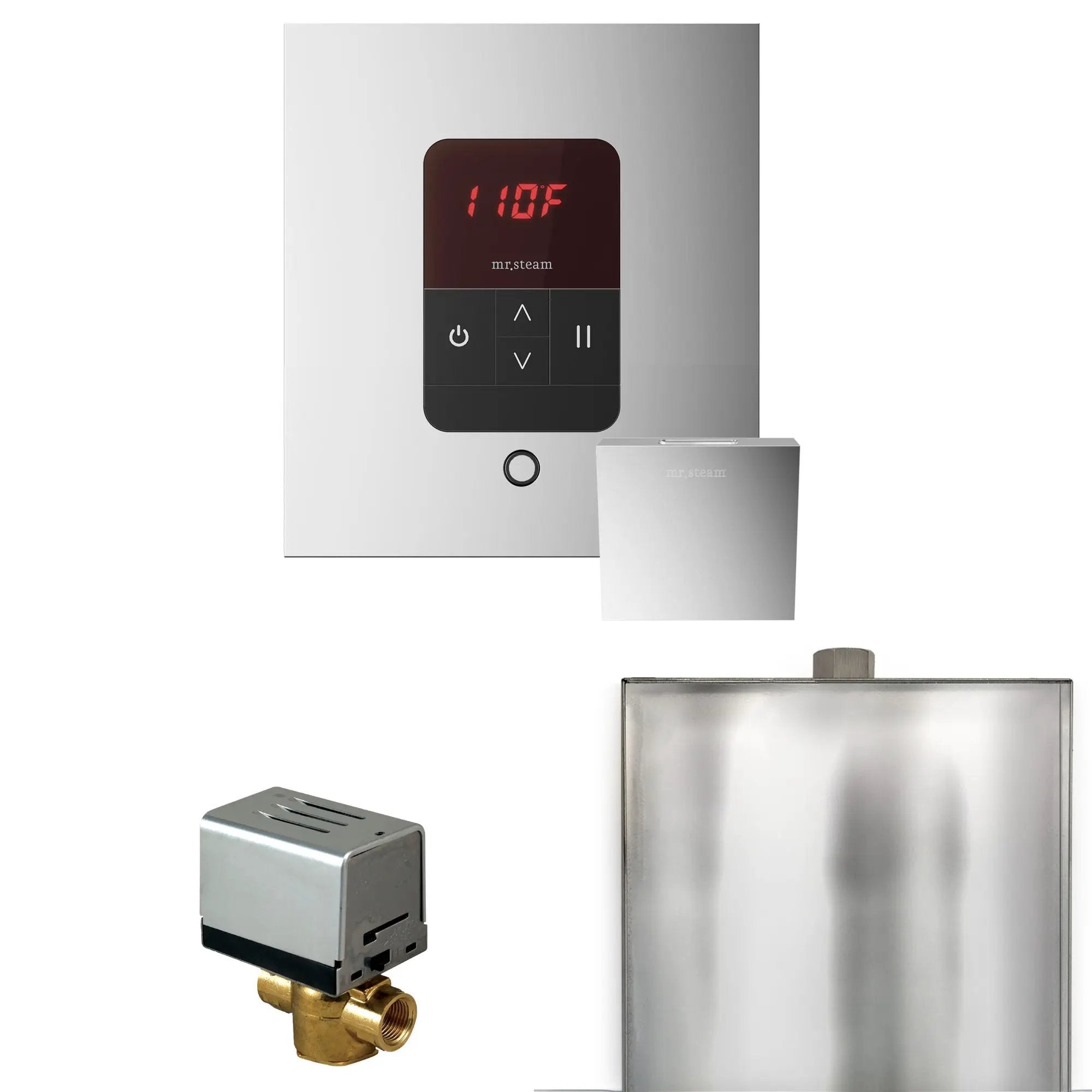 Mr Steam Basic Butler Steam Shower Control Package with Square iTempo Control and Steamhead by Mr Steam