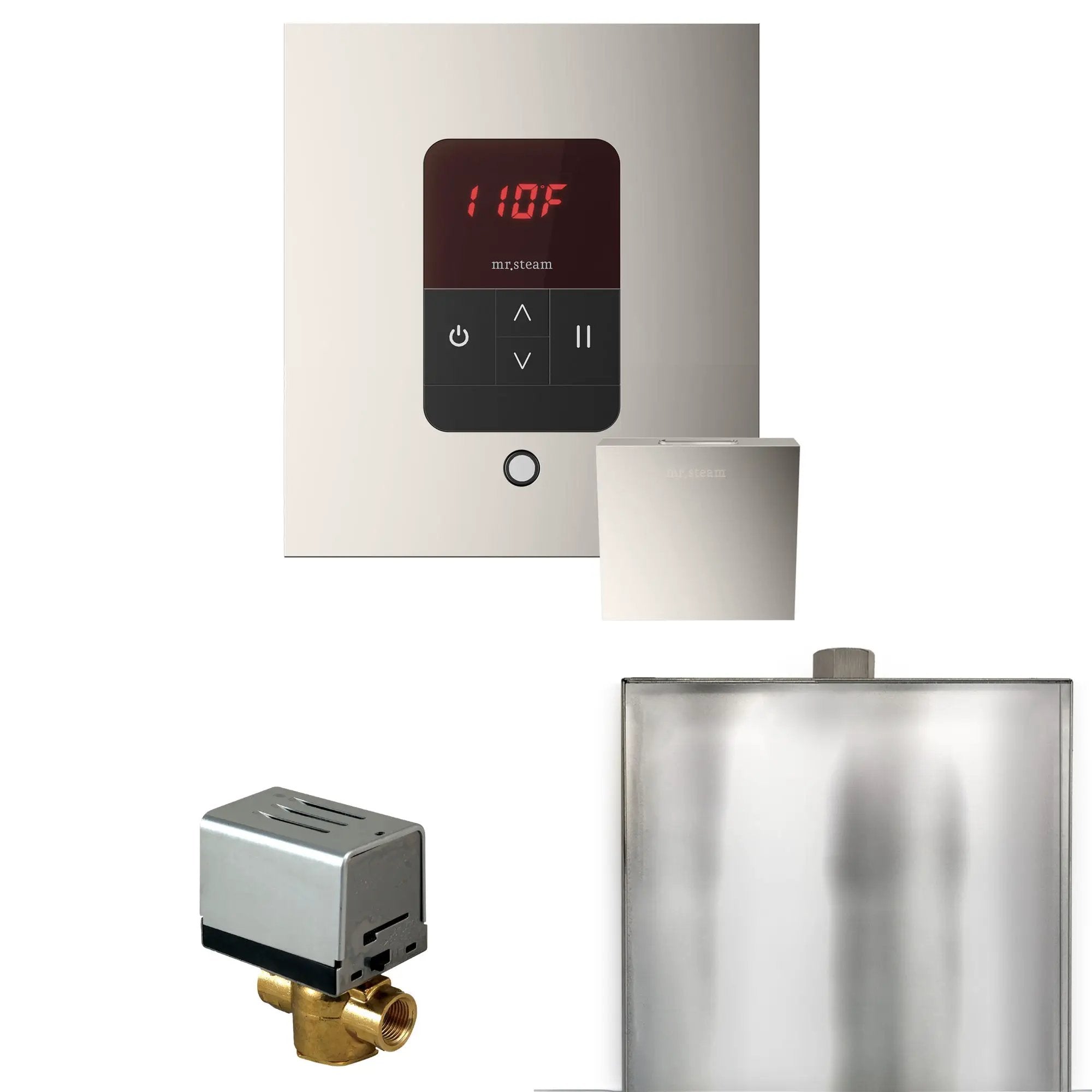 Mr Steam Basic Butler Steam Shower Control Package with Square iTempo Control and Steamhead by Mr Steam