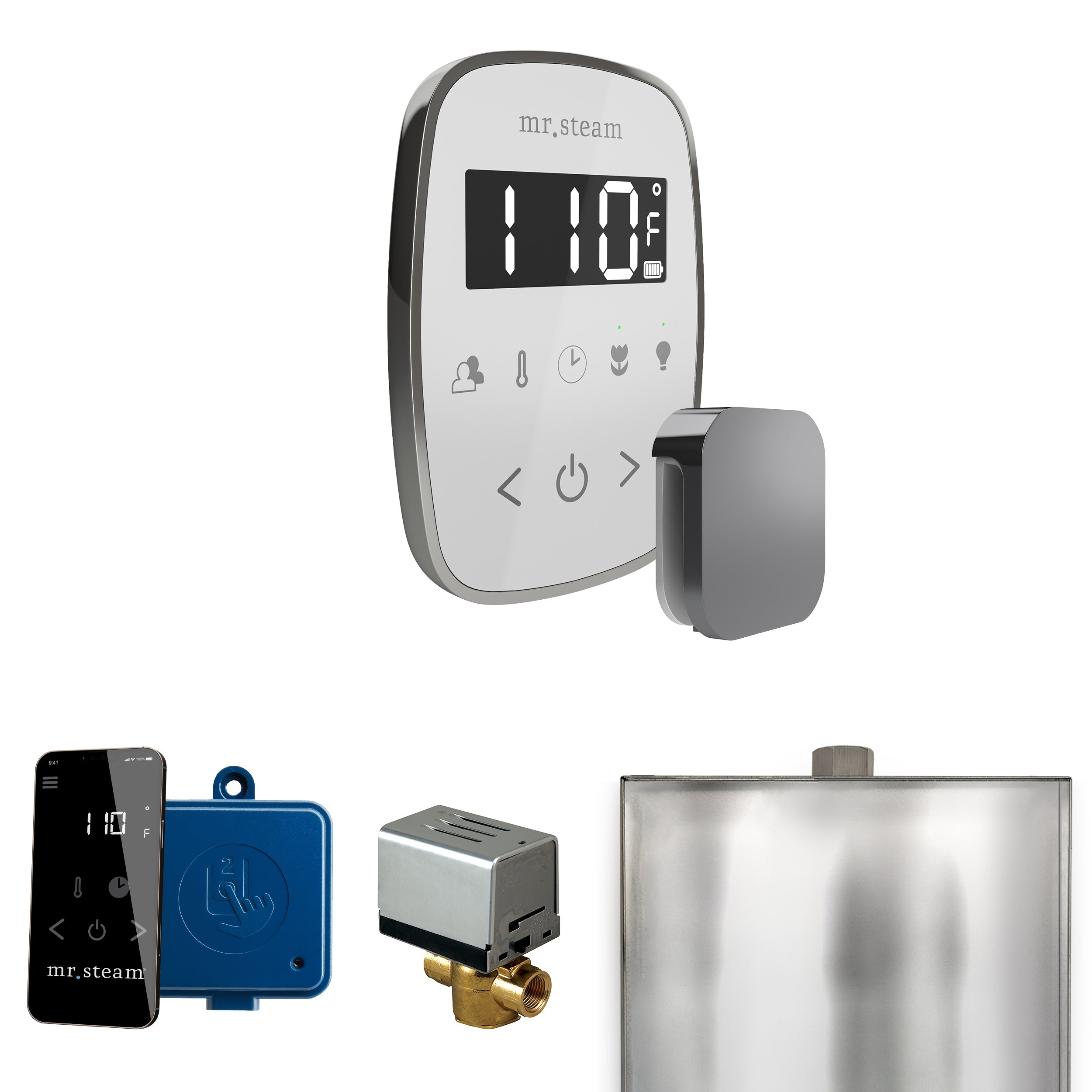 Mr Steam ButlerFlex Steam Shower Control Package with TempoFlex Control and Steamhead