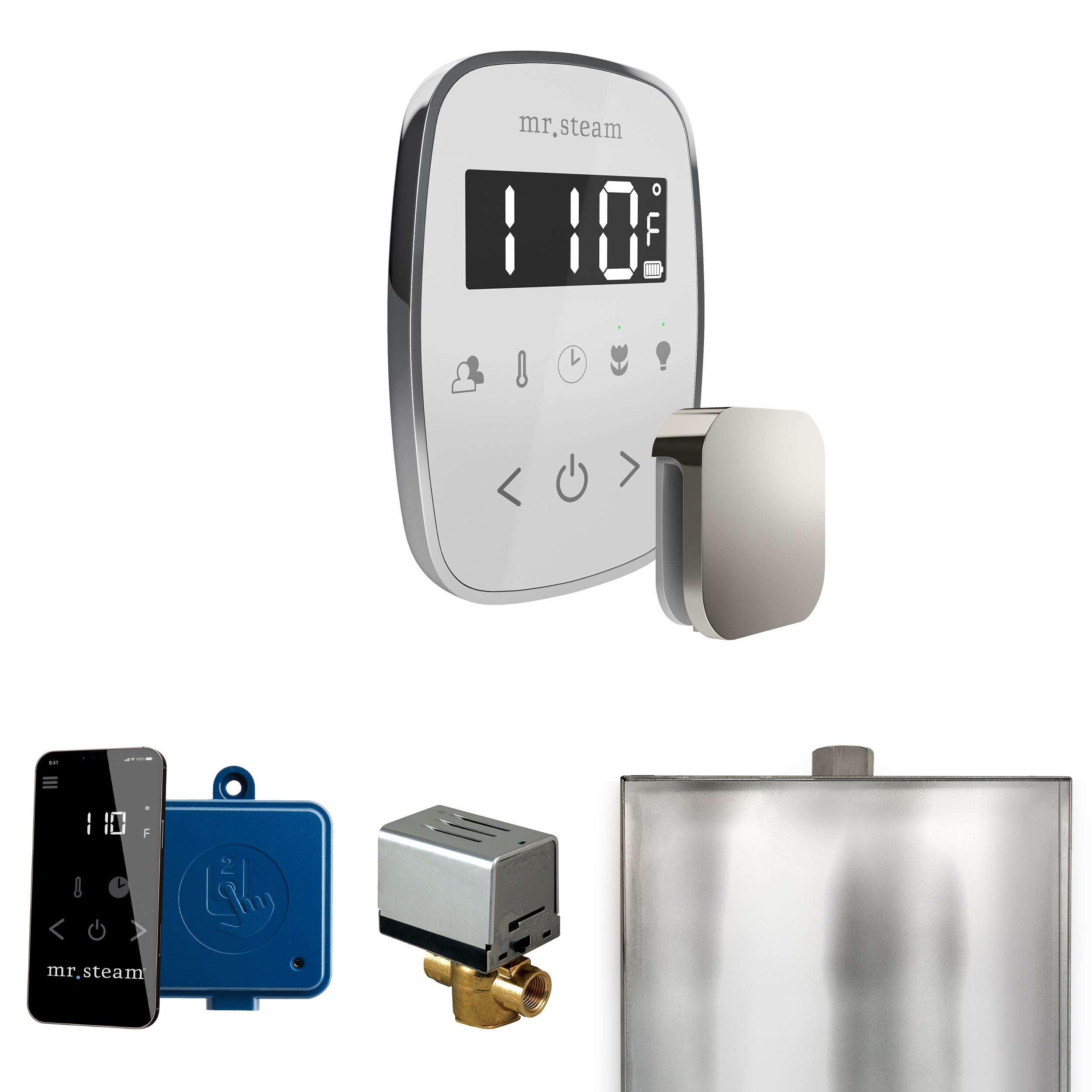 Mr Steam ButlerFlex Steam Shower Control Package with TempoFlex Control and Steamhead