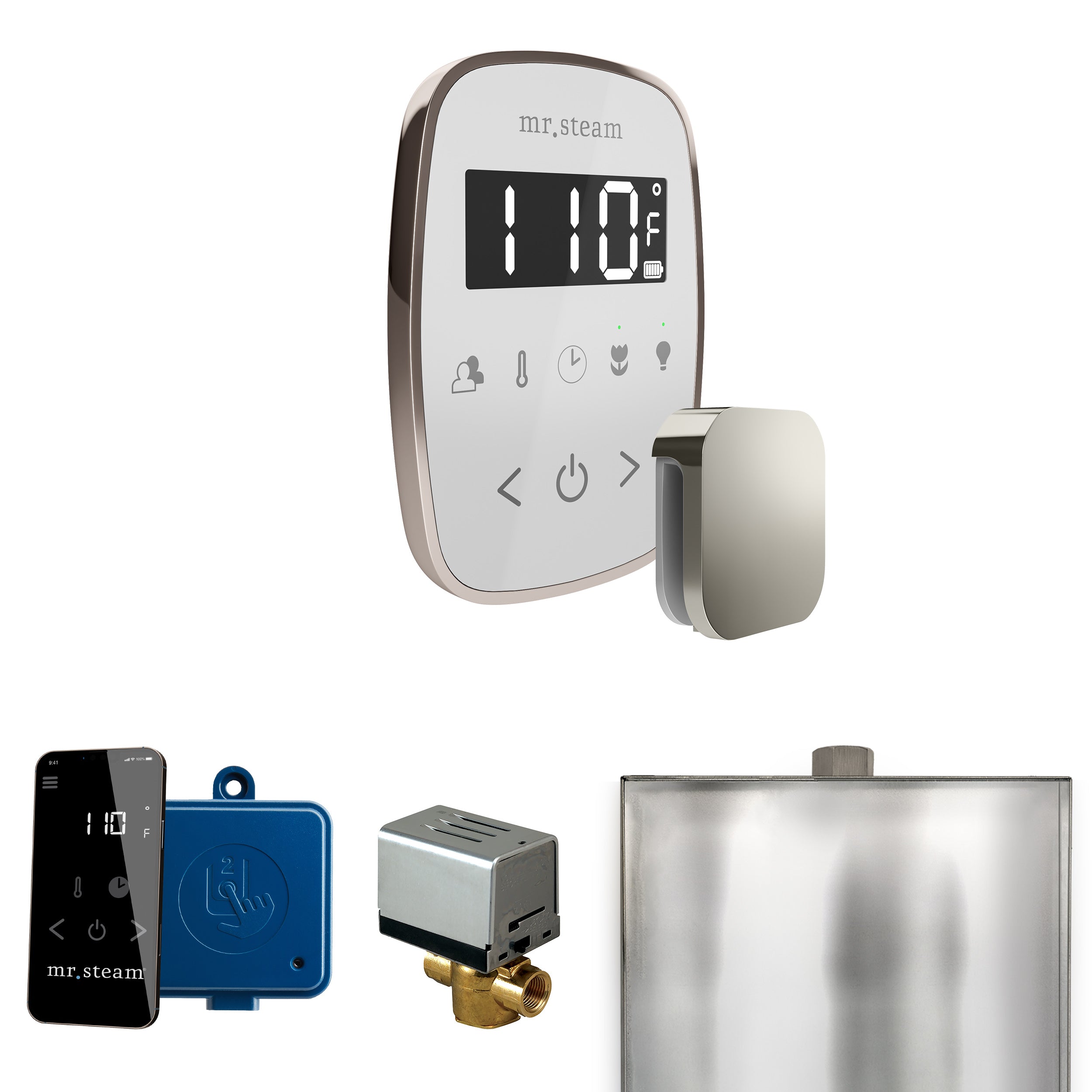 Mr Steam ButlerFlex Steam Shower Control Package with TempoFlex Control and Steamhead