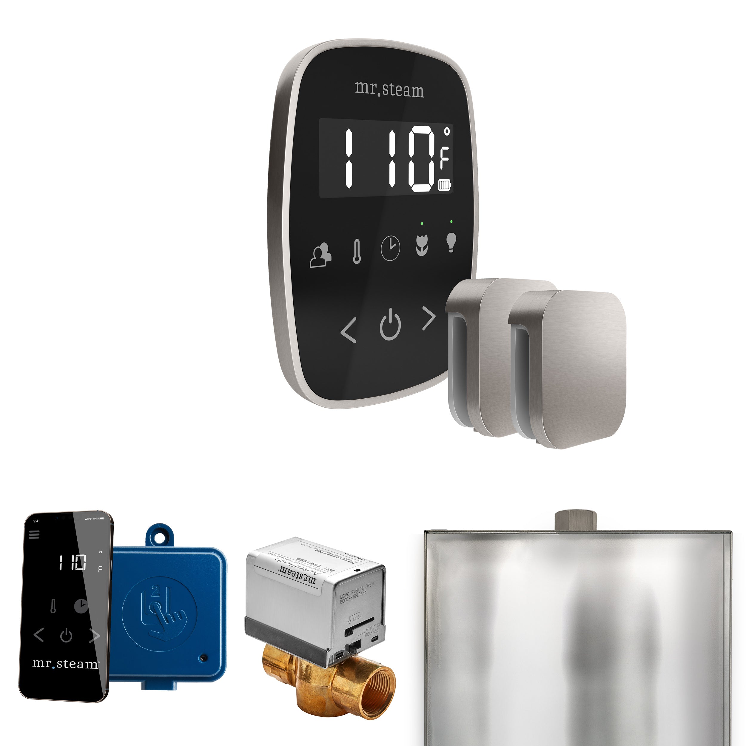 Mr Steam ButlerFlex Max Steam Shower Control Package with TempoFlex Control and Steamhead