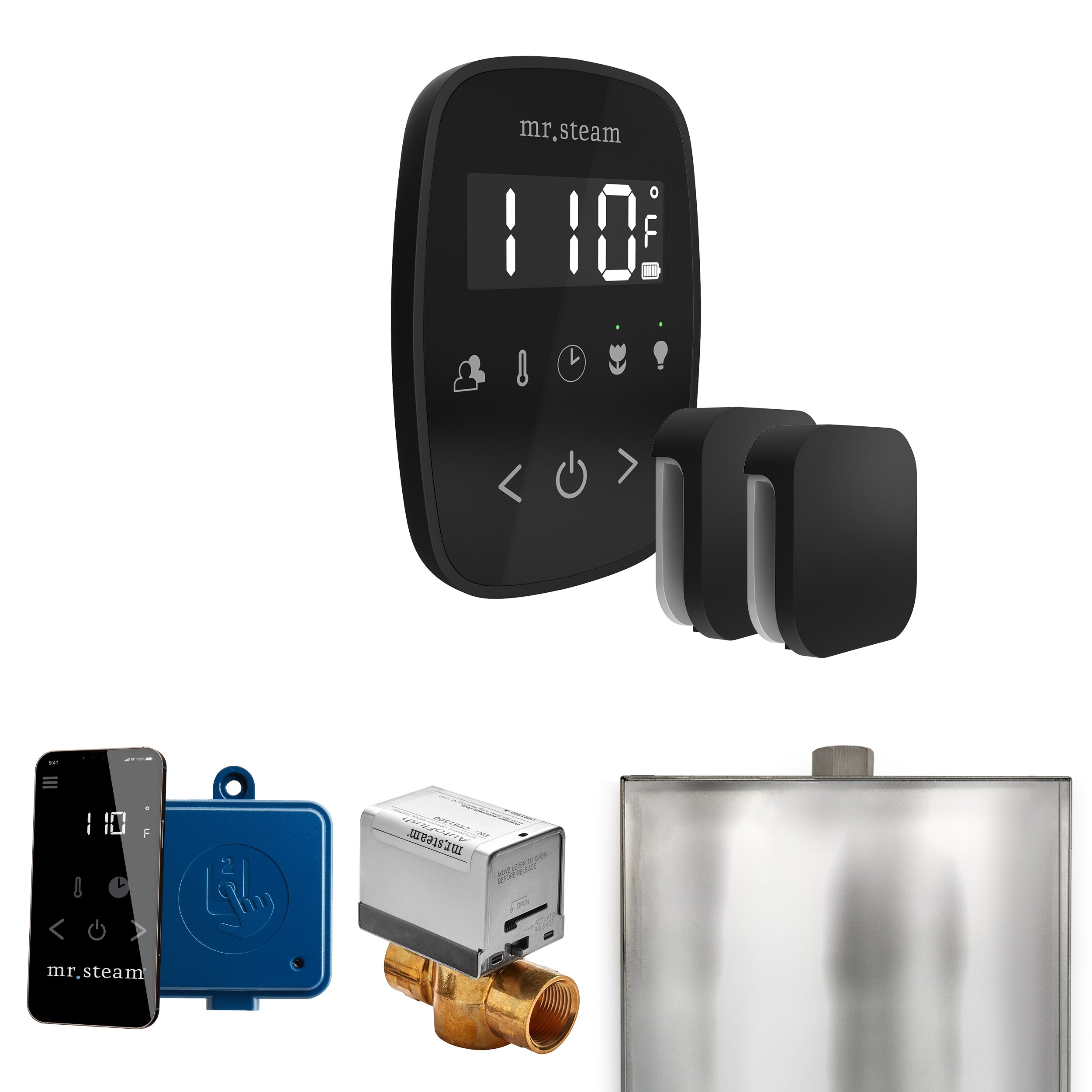 Mr Steam ButlerFlex Max Steam Shower Control Package with TempoFlex Control and Steamhead