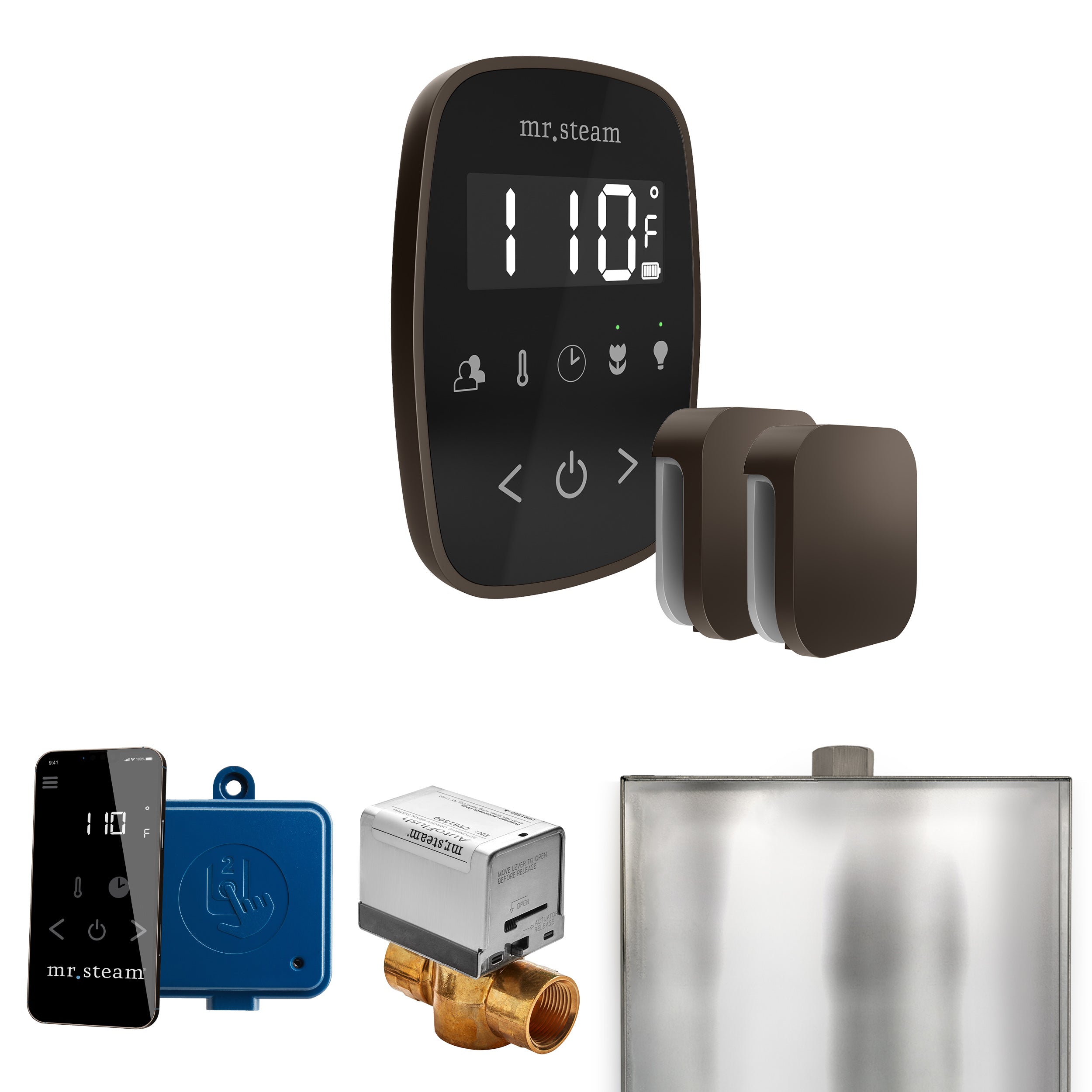 Mr Steam ButlerFlex Max Steam Shower Control Package with TempoFlex Control and Steamhead