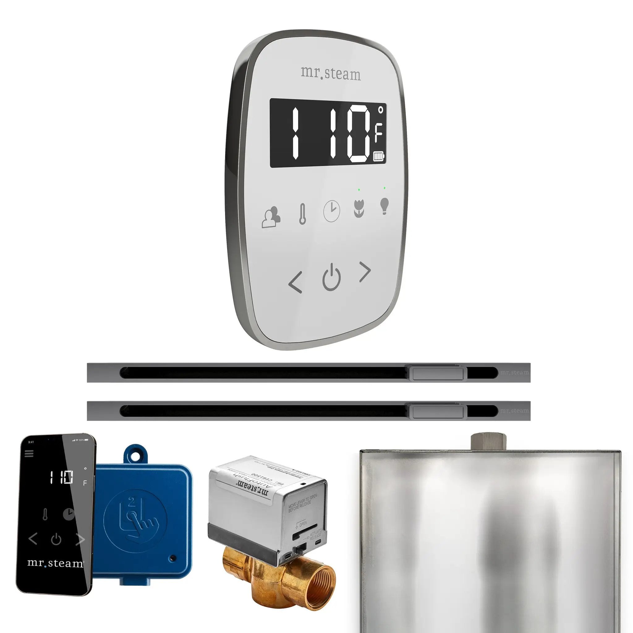 Mr Steam ButlerFlex Max Steam Shower Control Package with TempoFlex Control and Linear Steamhead by Mr Steam