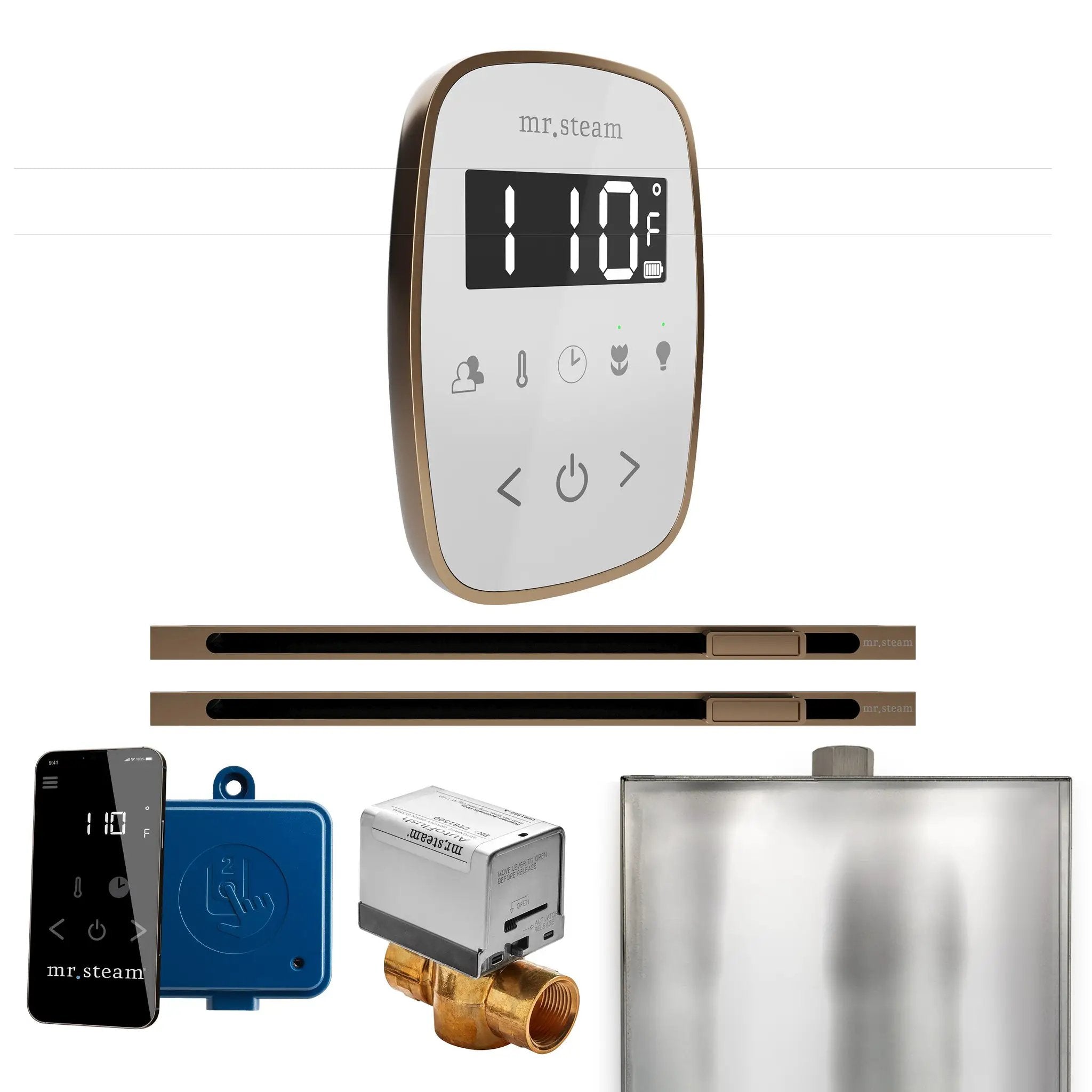 Mr Steam ButlerFlex Max Steam Shower Control Package with TempoFlex Control and Linear Steamhead by Mr Steam