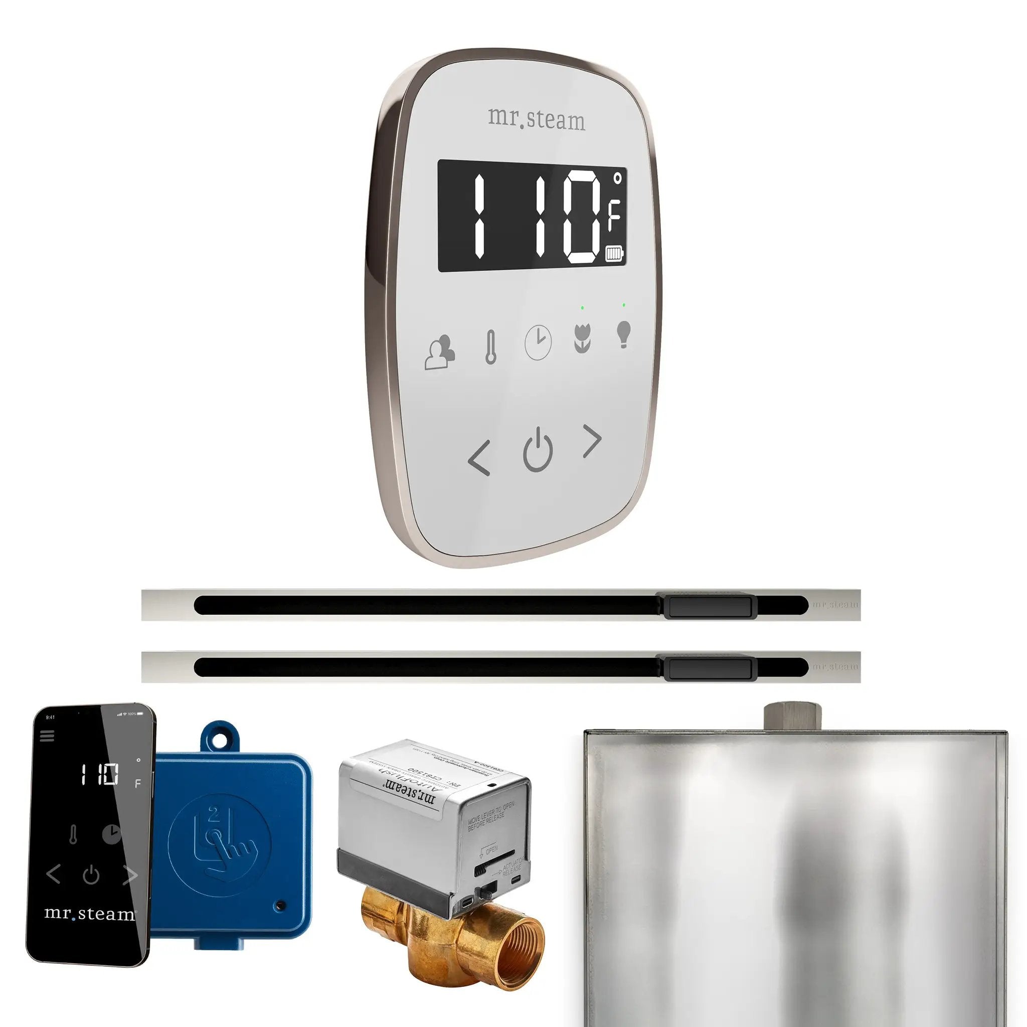 Mr Steam ButlerFlex Max Steam Shower Control Package with TempoFlex Control and Linear Steamhead by Mr Steam