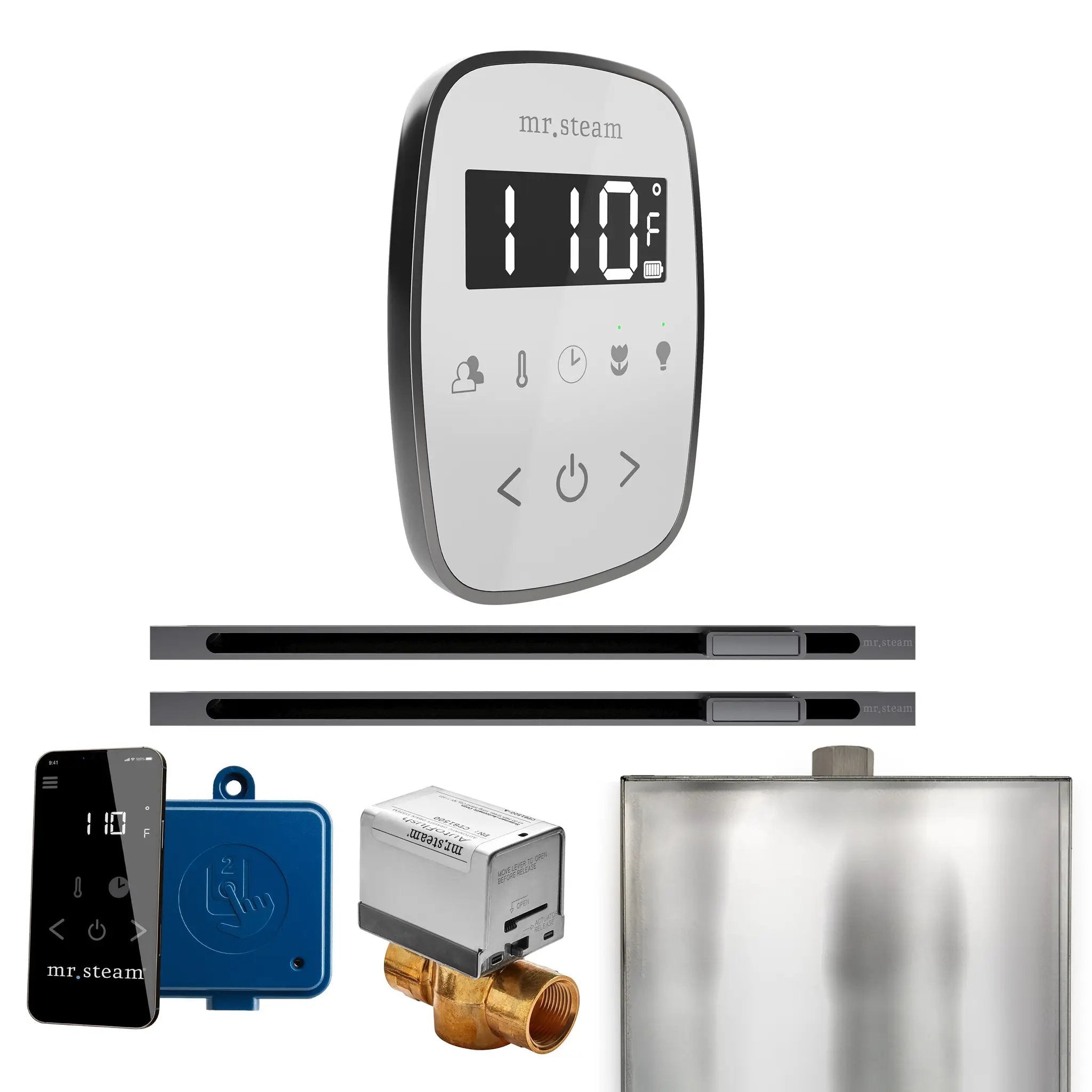 Mr Steam ButlerFlex Max Steam Shower Control Package with TempoFlex Control and Linear Steamhead by Mr Steam